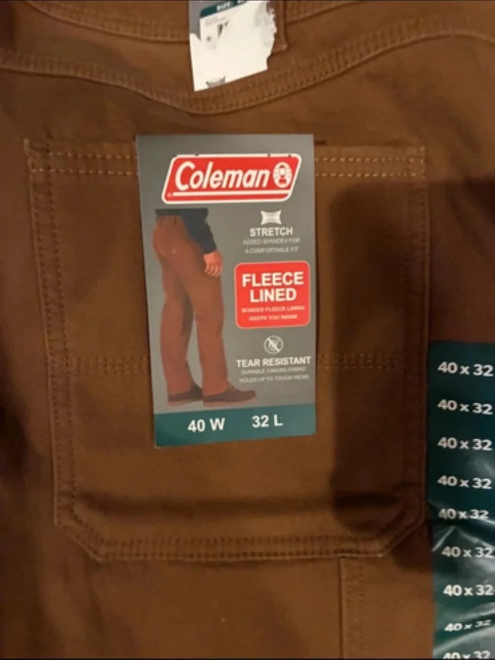 Coleman Brown Cargo Pants quilted